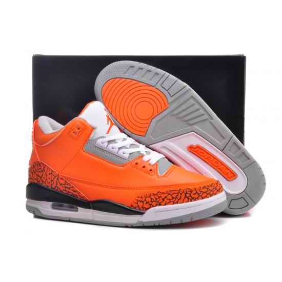 Air Jordan 3 Men Burst Shoes Orange Gray